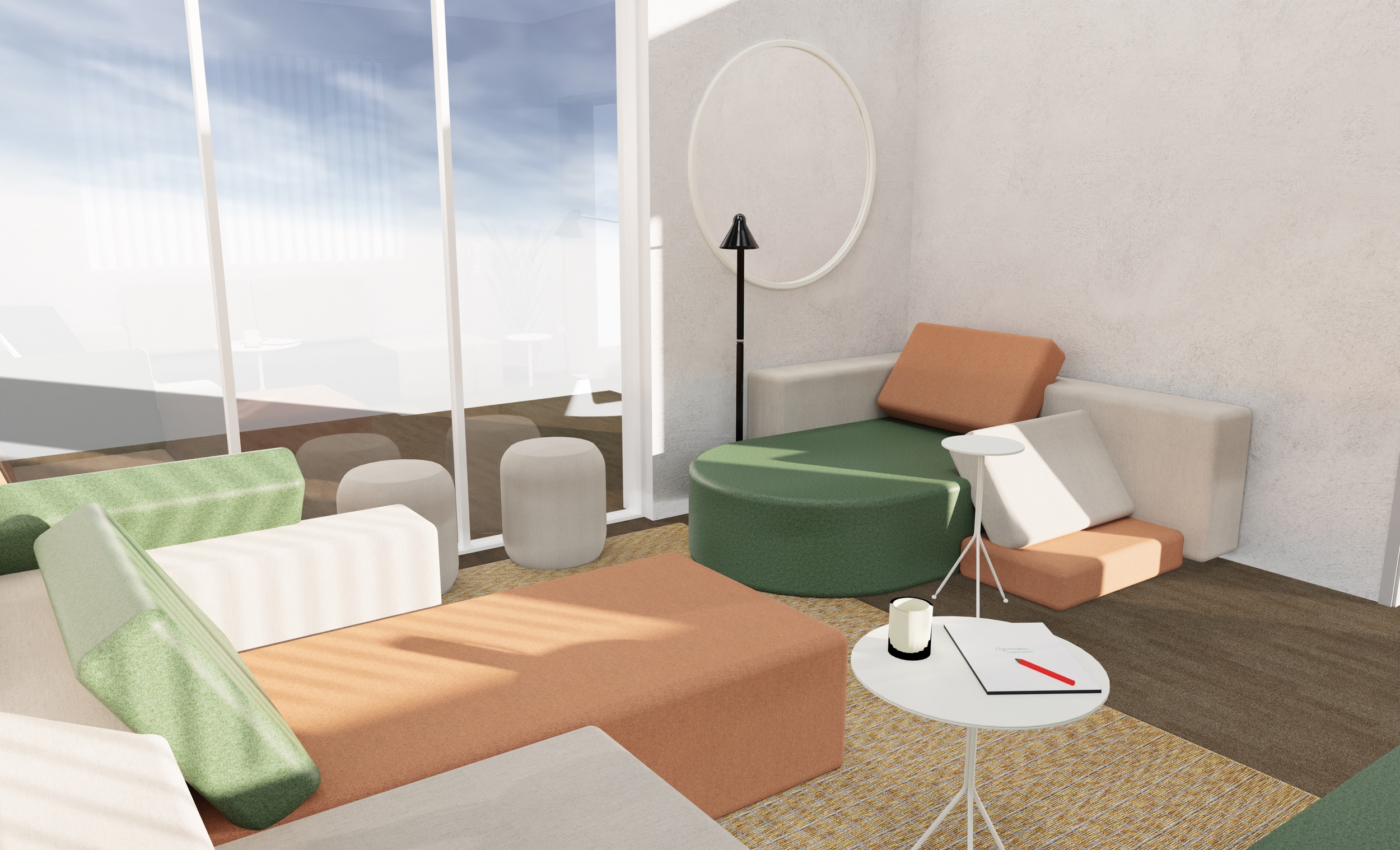 mobilier design salle de repos chaleureuse entreprise lilipopart