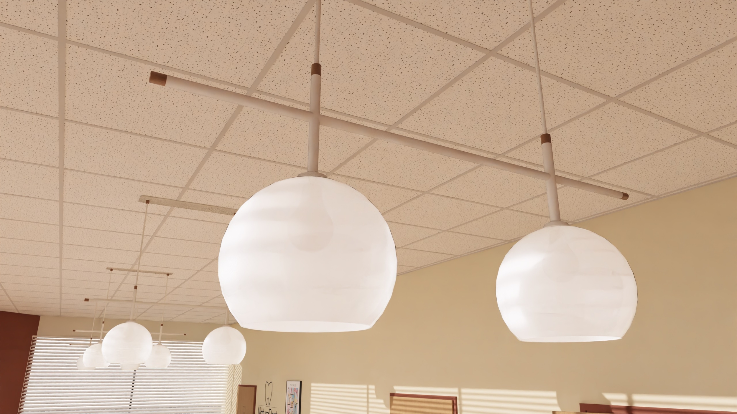 luminaires 3d salle attente cabinet dentaire