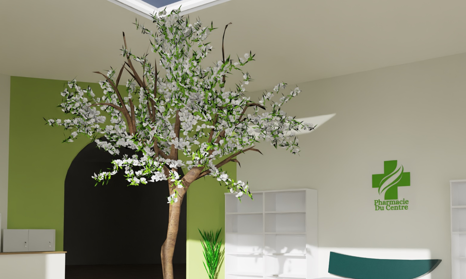 cerisier arbre zone attente reception nature eco conseil et accueil pharmacie