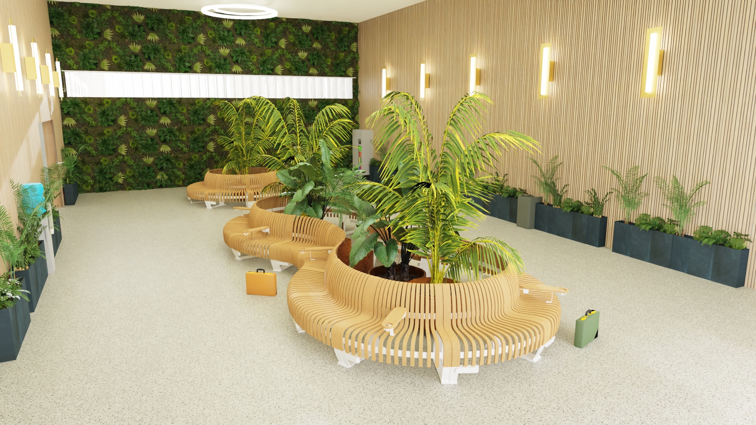Mobilier bois aéroport