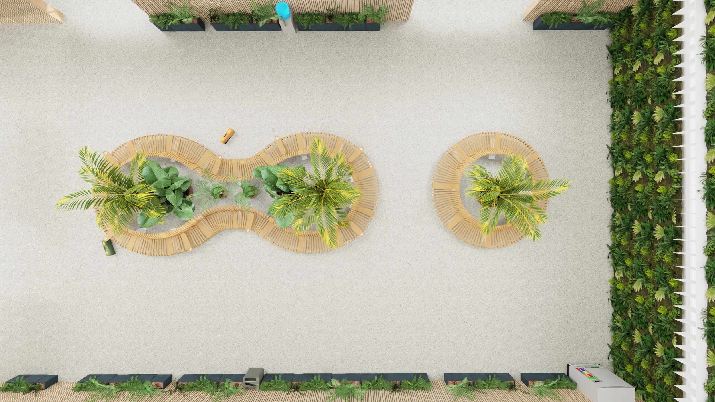 mobilier eco responsable bois aeroport de montpellier