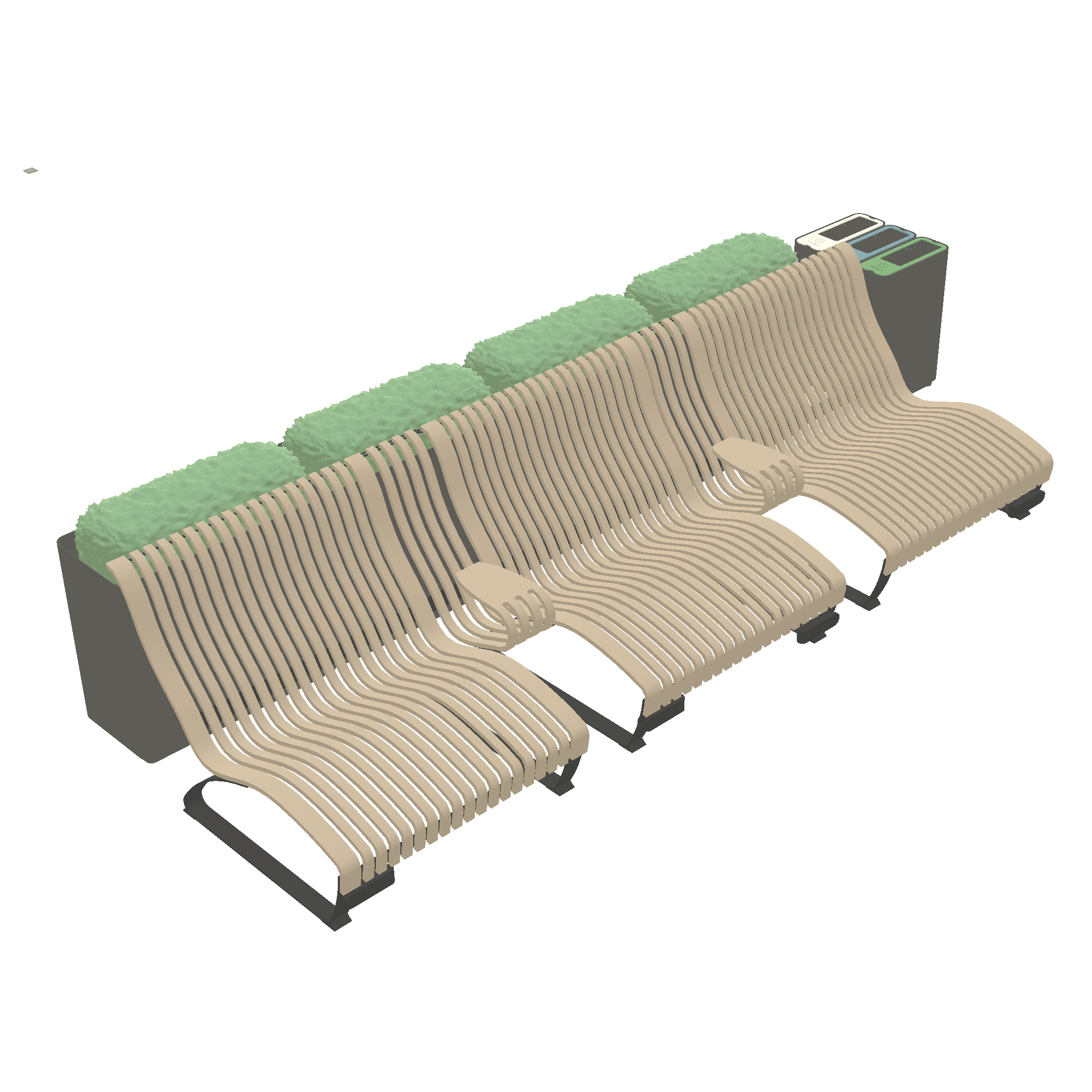 banquette lounge bois durable biophilique