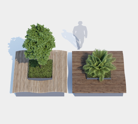 banc urbain vegetalise