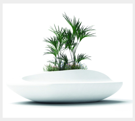 banc urbain design forme organique