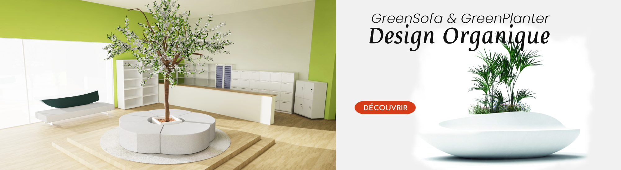 Mobilier design organique biophilique
