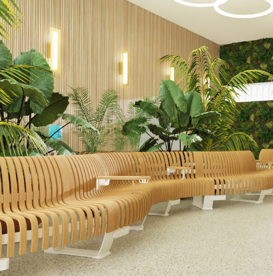 Mobilier bois aéroport