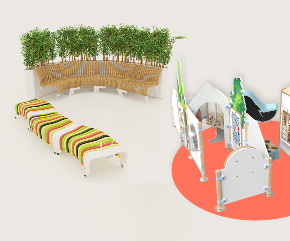 mobilier bois galerie commerciale enfant kid famille 2