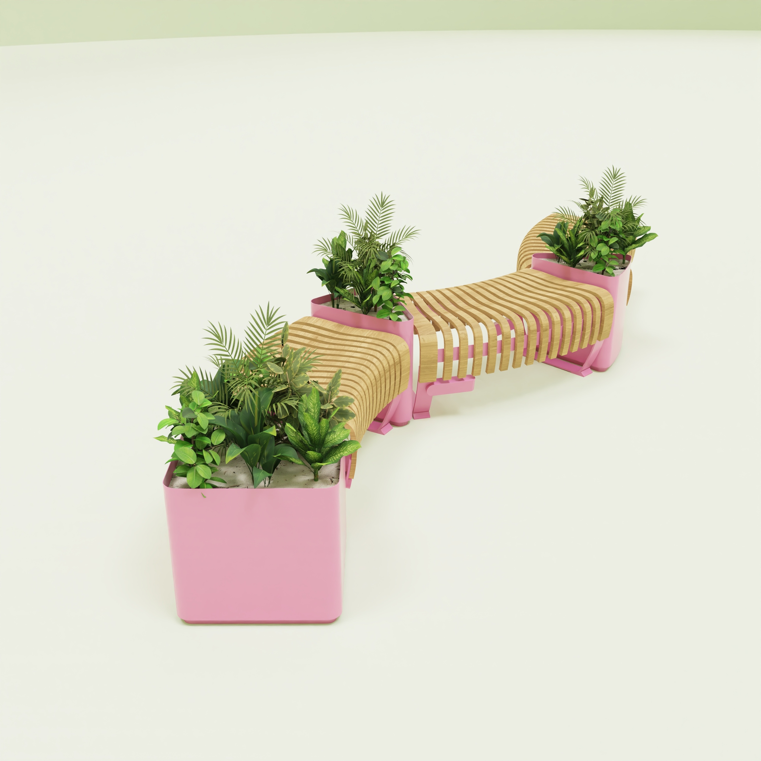 mobilier bois green colore