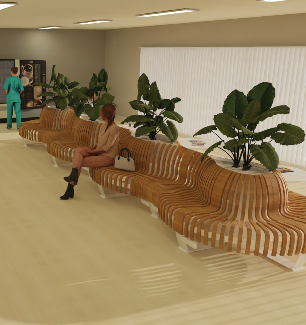 mobilier salle attente en bois inclusif france
