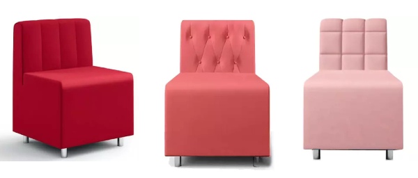 Fauteuil cossu DAIKI 60cm dossier quadrillé