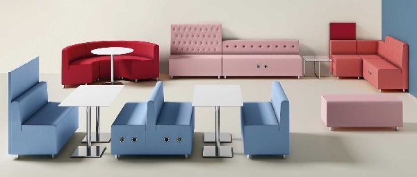 Banquette modulable DAIKI pour restauration et discothèque - Modules composés