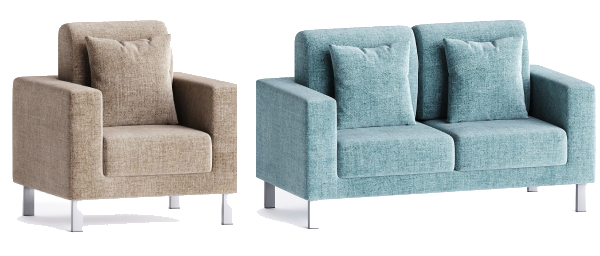 Fauteuil RODRIGUES avec coussins 90cm