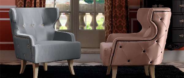 Fauteuil bergère MADAME pour salle d'attente avec dossier H 65cm