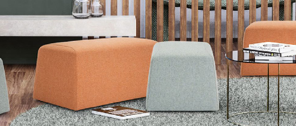 Poufs et bancs BURO rembourrés pour espaces de détente bureau entreprise