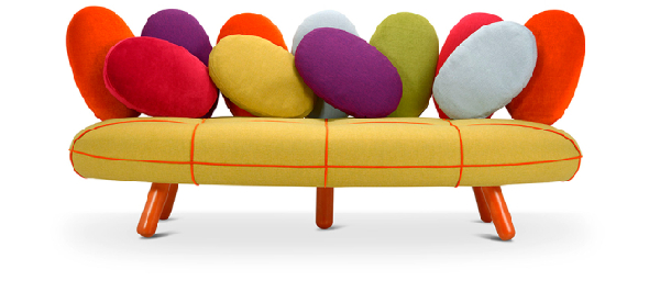 Banquette Design Pop Art GALET-SWITCH 2 à 4 places - 170 à 200cm