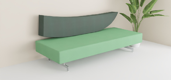 Banquette design RENALTA 200 et 220cm pour salle d'attente