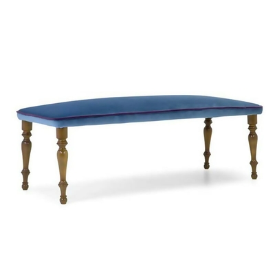 Banc rectangulaire pieds Louis Philippe GEORGIA 122cm