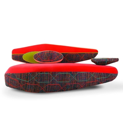 Banquette STONE ASYMETRIC 3 places avec tablette 200cm