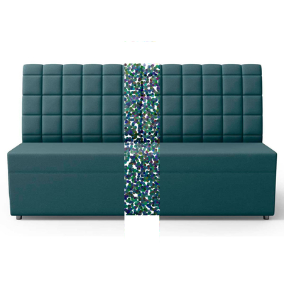 Banquette connectée au mètre linéaire AOKO dossier au choix - HUB wireless usb prise