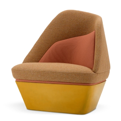 Fauteuil salle d'attente médicale BBLIX - base bio-résine - 90cm
