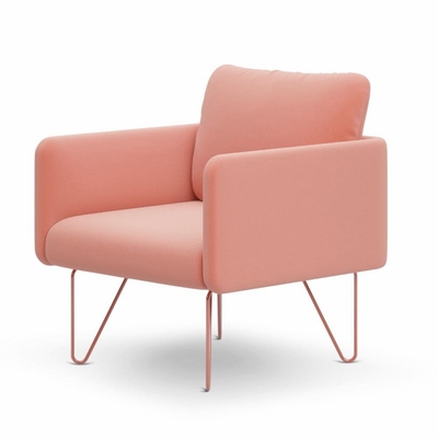 Fauteuil design rose AKINO pour salle d'attente