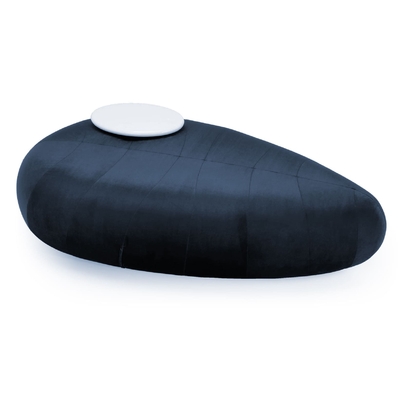 Pouf design gris noir tablette salle de réception événements d'entreprise
