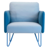Fauteuil AKINO pour salle d'attente - 82cm