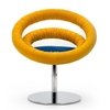 Fauteuil rembourré DOUGHNUTS pied central 74cm