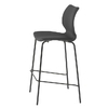 Chaise haute de bar tapissée DIAMS 77CM coque gaufrée