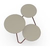 table triple cuir cuivre rose