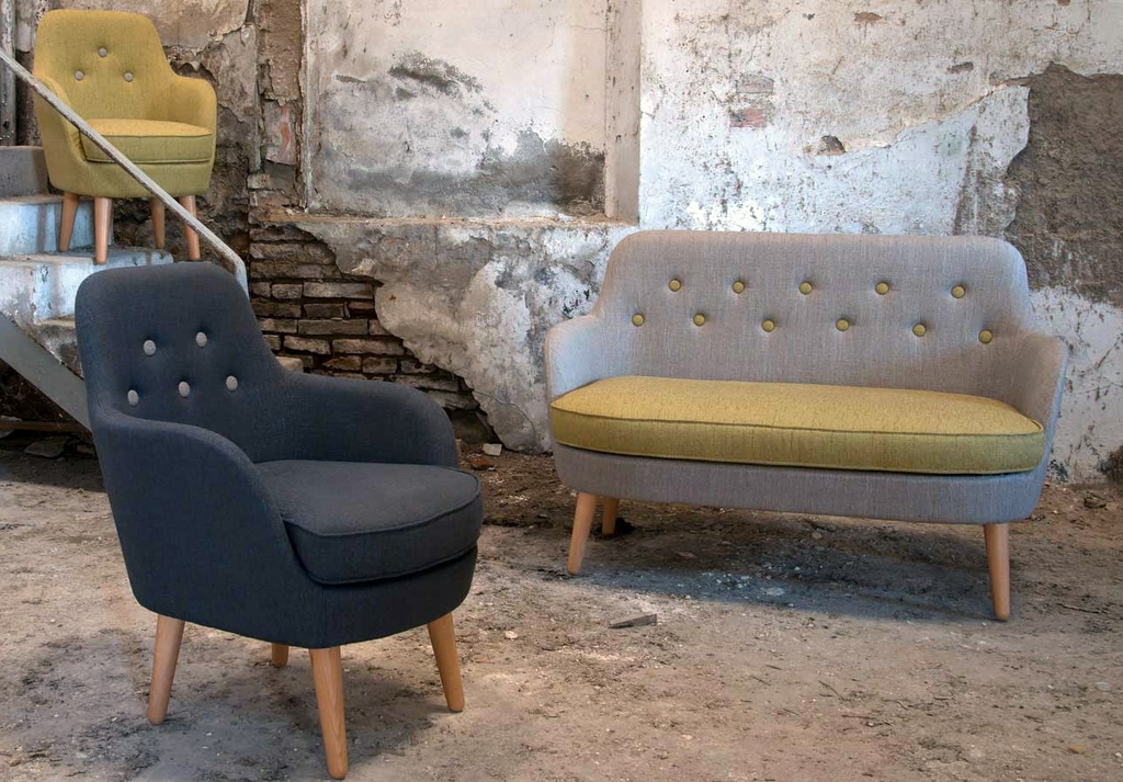 Canapé 2 places JEANJEAN style scandinave pour hôtel & spa