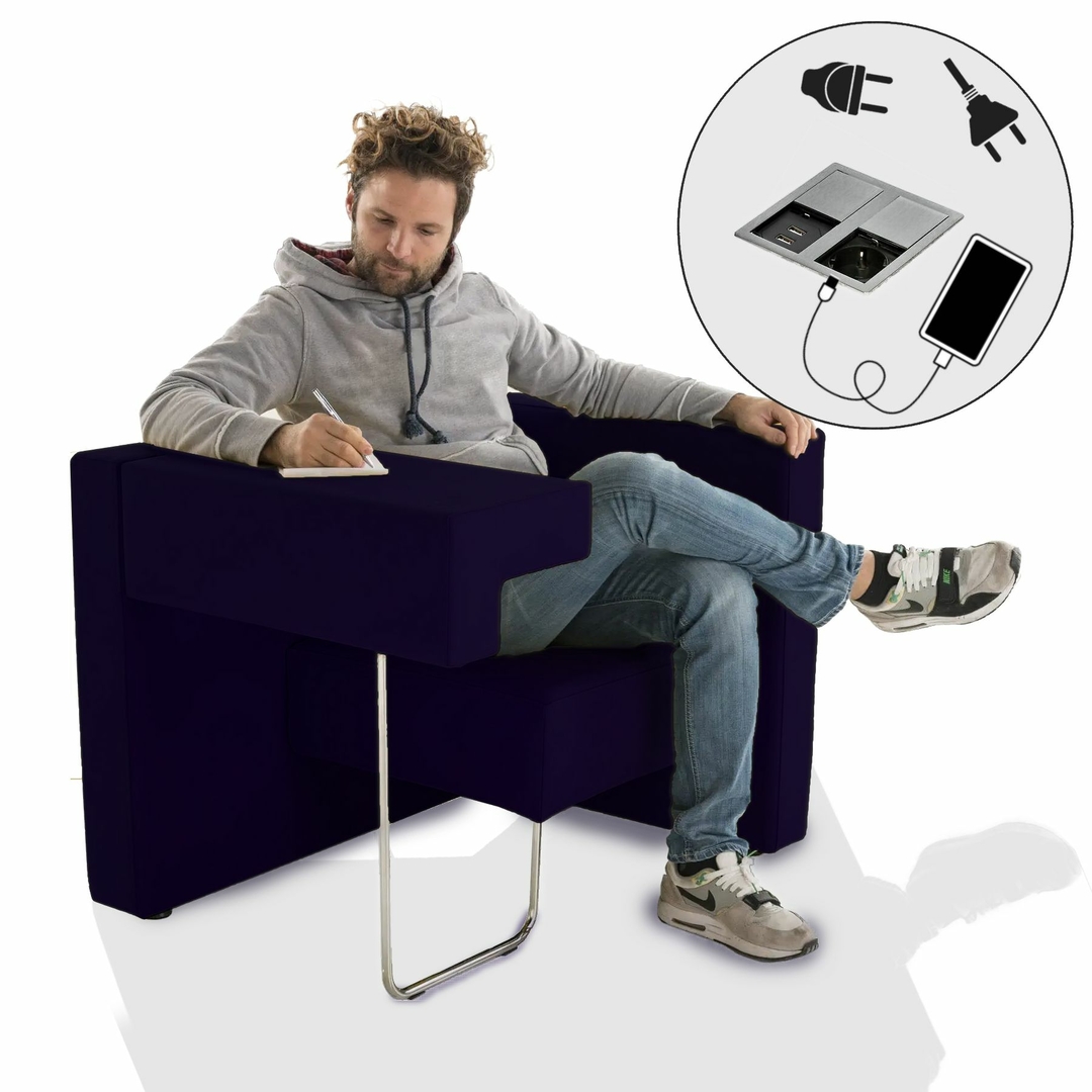fauteuil de bureau workspace usb violet
