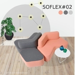 Banquette ronde centrale SOFLEX pour cafet espace lounge entreprise