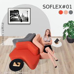 Banquette ronde centrale SOFLEX pour accueil lounge entreprise