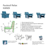 fauteuil relax roulettes inclinaison ehpad