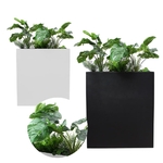 Bac-Separateur noir ou blanc FIBERGLASS avec plante artificielle Monstera