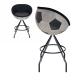 tabouret de bar football Telstar Durlast noir et blanc