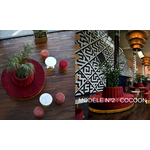 banquette convexe ronde lobby hotel