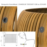 banquette connectee bois durable ecoresponsable