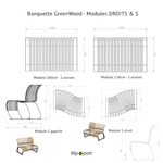 banquette concave bois durable ecoresponsable