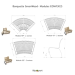 banquette modulaire ronde bois durable ecoresponsable