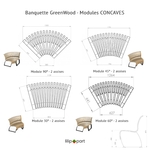 module bois eco banquette ronde bois durable ecoresponsable