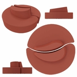 banquette terracotta ozone salle dattente