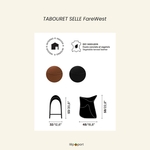 fauteuil Cuir noir Selle Cheval