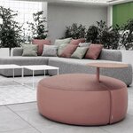 grand pouf avec table plateau bureau