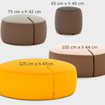 pouf avec tablette bureau