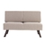 Banquette contemporaine ZAHARA 2 et 3 places pieds style scandinave - 130 et 195cm