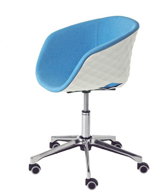Fauteuil de bureau giratoire à roulettes DIAMS tapissé