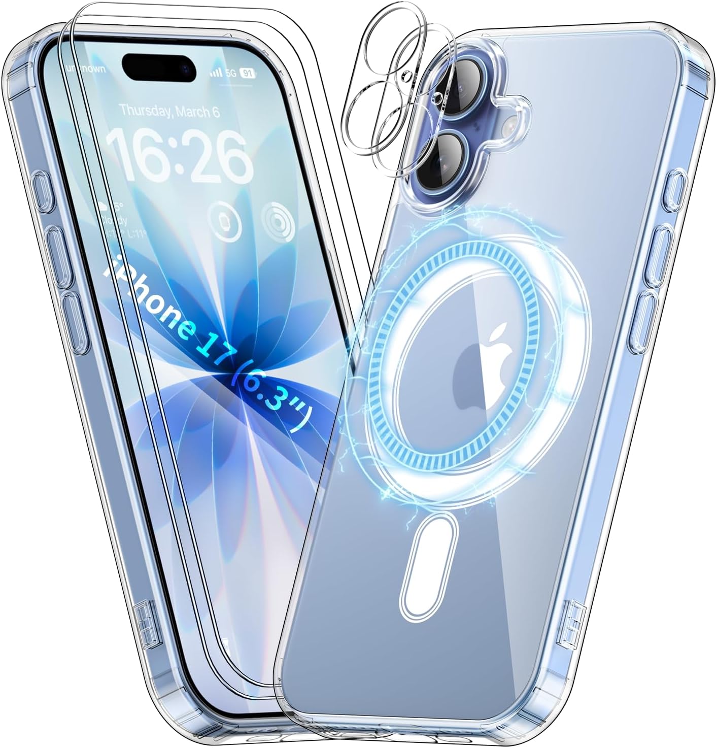 coque-protection-silicone-transparente-magsafe-pack-glass-x2-pour-iphone-17-little-boutik
