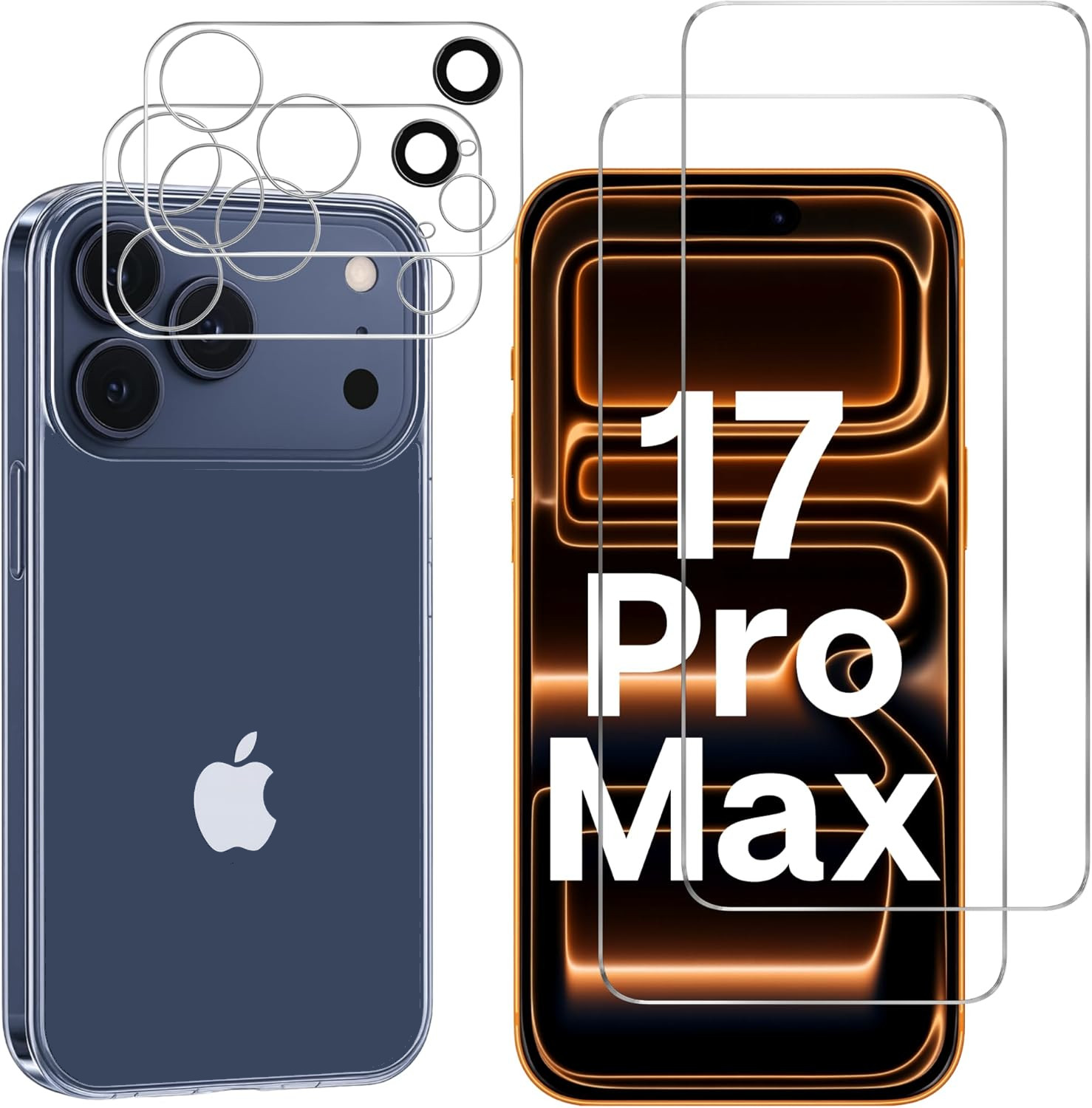 coque-silicone-transparente-pack-verre-trempe-protection-camera-x2-pour-iphone-17-pro-max-little-boutik
